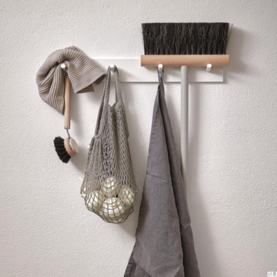 Wieszak ścienny Siri Drewniany Biały