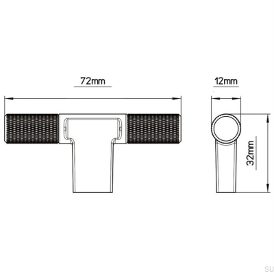 Gałka meblowa T-Bar 2509 Nikiel Szczotkowany