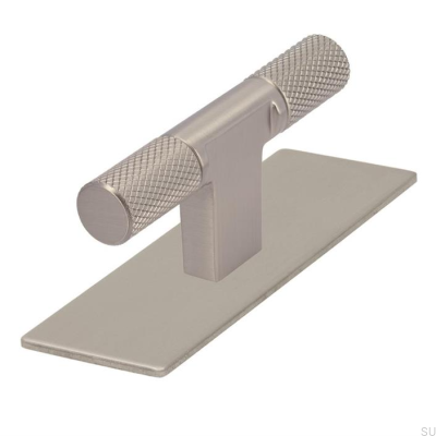 Gałka meblowa z podkładką T-Bar 2509 Nikiel Szczotkowany