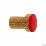 wieszaki SIMPLE emaliowane 3 cm - olej bezbarwny  - czerwony.webp