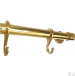 Poręcz (komplet) 1195 z 3 haczykami Mosiężna Polerowana.png
