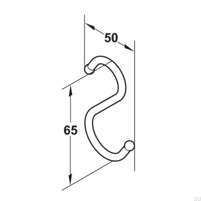 Hak pojedynczy 6K Chrom Polerowany (4 sztuki)