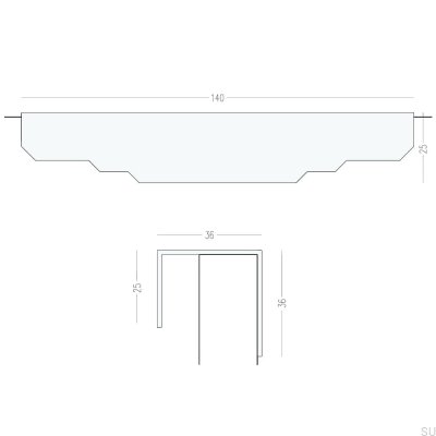 Uchwyt meblowy krawędziowy Karla Black Mosiężny Czarny