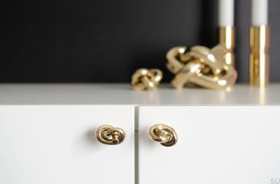 Gałka meblowa Knot 35 Mosiężna Polerowana Nielakierowana