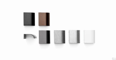 Uchwyt meblowy krawędziowy Ona 32 Szary Szczotkowany Anodowany