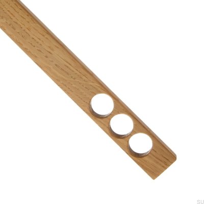 Uchwyt meblowy podłużny Gdynia 256 Drewniany Dębowy - Olej Bezbarwny Półmat