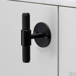 Uchwyt meblowy metalowy T-bar z podkładką na meblu