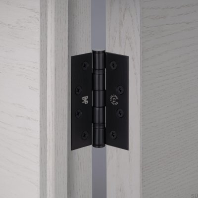 Zawiasy do drzwi Hinge 102 x 76 x 3 mm Stalowe Welder’s Black (zestaw 2 szt.)