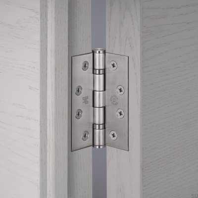 Zawiasy do drzwi Hinge 102 x 76 x 3 mm Stalowe Srebrne (zestaw 2 szt.)