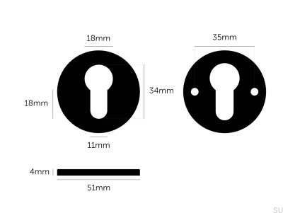 Szyld Cylindryczny Euro 35 mm Stalowy Welder’s Black Standard Brytyjski