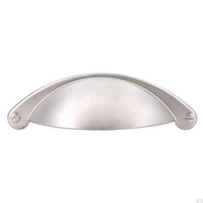 Uchwyt meblowy muszlowy 1761 64 Srebrny Matowy