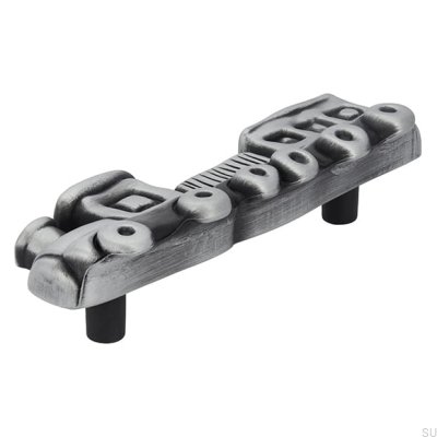 Uchwyt meblowy podłużny Pociąg 1883 Antyczny Srebrny 