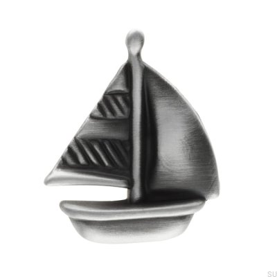 Gałka meblowa Łódź 1884 Antyczna Srebrna