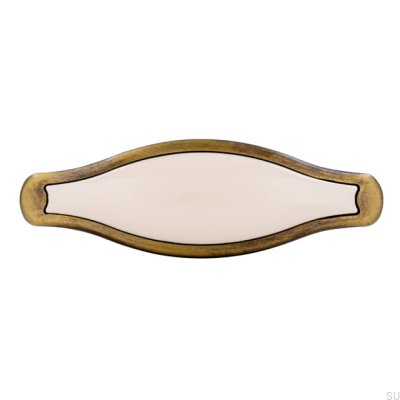 Gałka meblowa 1889 Antyczny Brąz z Beżowym