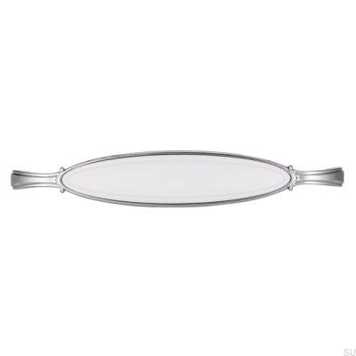 Uchwyt meblowy podłużny 1973 128 Chrom Polerowany z Białym