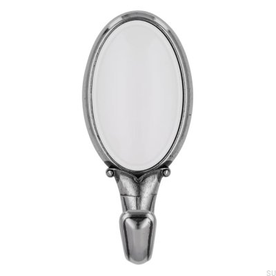 Wieszak ścienny 1979 Antyczny Srebrny z Białym