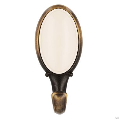 Wieszak ścienny 1979 Antyczny Brąz z Beżowym