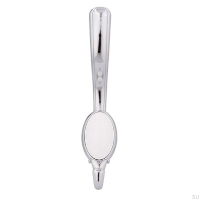 Wieszak ścienny 1980 Chrom Polerowany z Białym