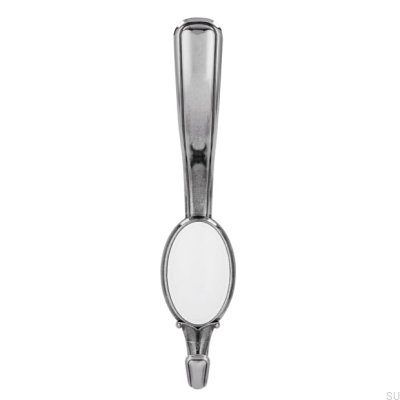 Wieszak ścienny 1980 Antyczny Srebrny z Białym