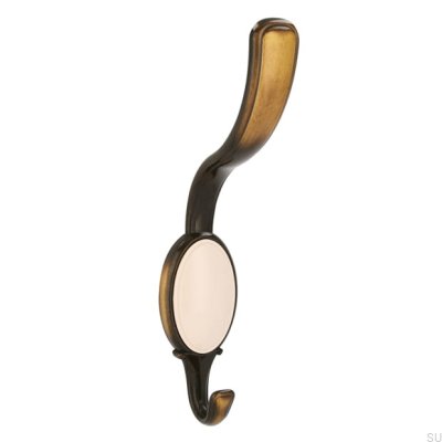 Wieszak ścienny 1980 Antyczny Brąz z Beżowym