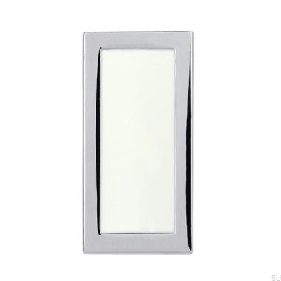 Gałka meblowa 2013 Chrom Polerowany z Białym