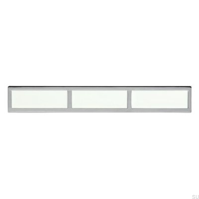 Uchwyt meblowy podłużny 2014 128 Chrom Polerowany z Białym