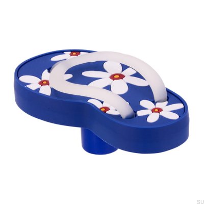 Gałka meblowa H210R Prawa Gumowa Niebieska