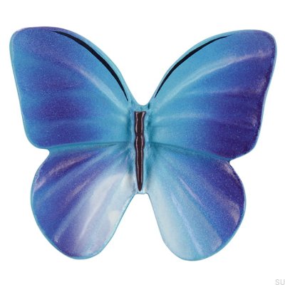 Gałka meblowa H044 Motyl Plastikowa Niebieska