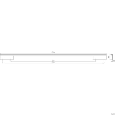 Uchwyt meblowy podłużny 2110 480/576 Aluminiowy Srebrny Szczotkowany