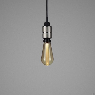 Lampa wisząca bez klosza 1.0 Hooked S 2 m Stalowa Srebrna