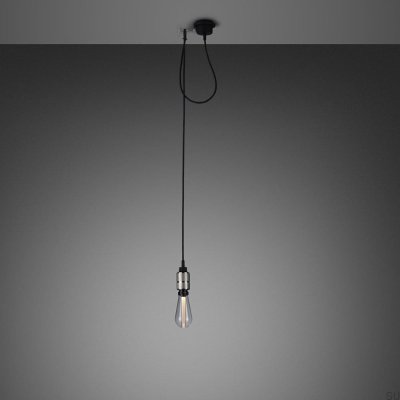 Lampa wisząca bez klosza 1.0 Hooked S 2 m Stalowa Srebrna