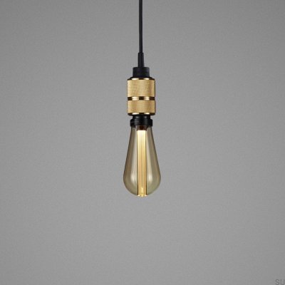 Lampa wisząca bez klosza 1.0 Hooked S 2 m Mosiężna