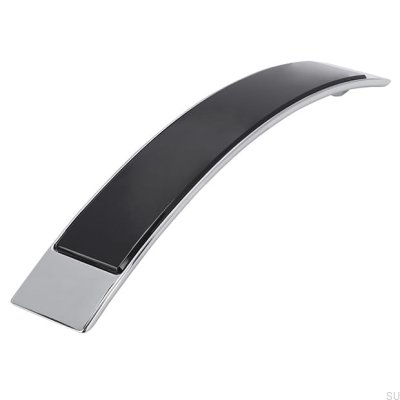 Uchwyt meblowy podłużny 2184 160 Chrom Polerowany z Czarnym