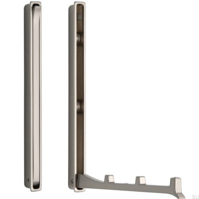 Wieszak meblowy wpuszczany 2227 64 Srebrny Szczotkowany