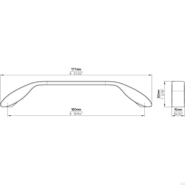 2266-177ZN1--Uchwyt-Meblowy-Podłużny-2266-160-Chrom-Polerowany-Siro-Skandynawskie-Uchwyty_5