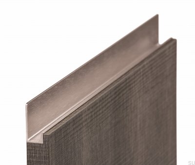 Uchwyt meblowy krawędziowy Jey 147 Aluminiowy Srebrny