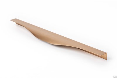 Uchwyt meblowy krawędziowy Noma 0254 256 Aluminiowy Złoty Szczotkowany Cava