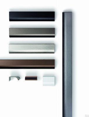 Uchwyt meblowy krawędziowy Ona 1056 Aluminiowy Srebrny Anodowany