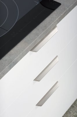 Uchwyt meblowy krawędziowy Vann 200 Srebrny Aluminiowy szczotkowany