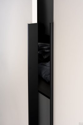 Uchwyt meblowy krawędziowy Way 128 Aluminiowy czarny