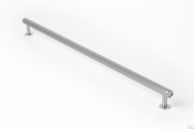 Uchwyt meblowy podłużny Rille 480 Srebrny Aluminiowy