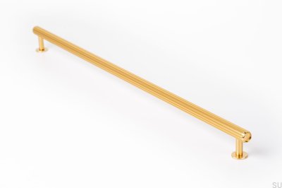 Uchwyt meblowy podłużny Rille 480 Złoty Szczotkowany