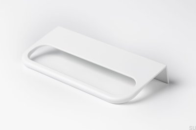 Uchwyt meblowy krawędziowy Rim Metalowy Biały Mat