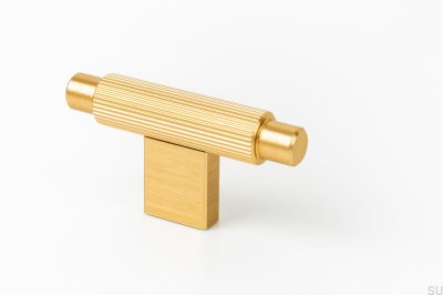 Gałka meblowa T-Bar Arpa Aluminiowa Złota Szczotkowana