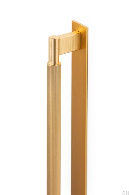 Uchwyt meblowy podłużny z podkładką Arpa Plate 1178 Aluminiowy Złoty Szczotkowany