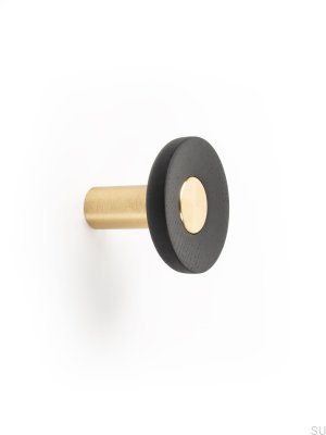 Wieszak ścienny Zoot 60 Drewniany Czarny ze Złotym Eco