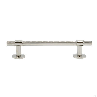 Uchwyt meblowy podłużny Uniform 128 Mosiężny Niklowany