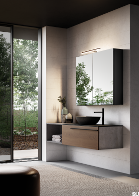 Lampa łazienkowa nad lustro Kinkiet LED Jot D-M 305 mm Czarny