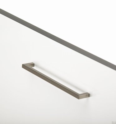 Uchwyt meblowy podłużny U 0056 320 Metalowy Szary Szczotkowany