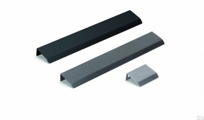 Uchwyt meblowy krawędziowy Curve 32 Aluminiowy Szary Szczotkowany